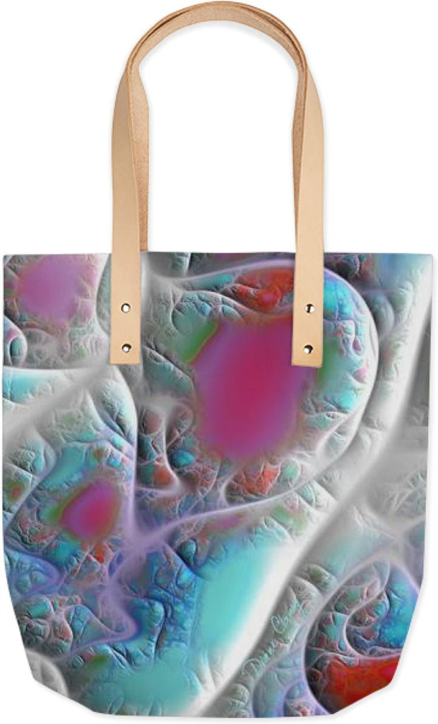 Blue White Quilt Abstract Magenta Aqua Delight