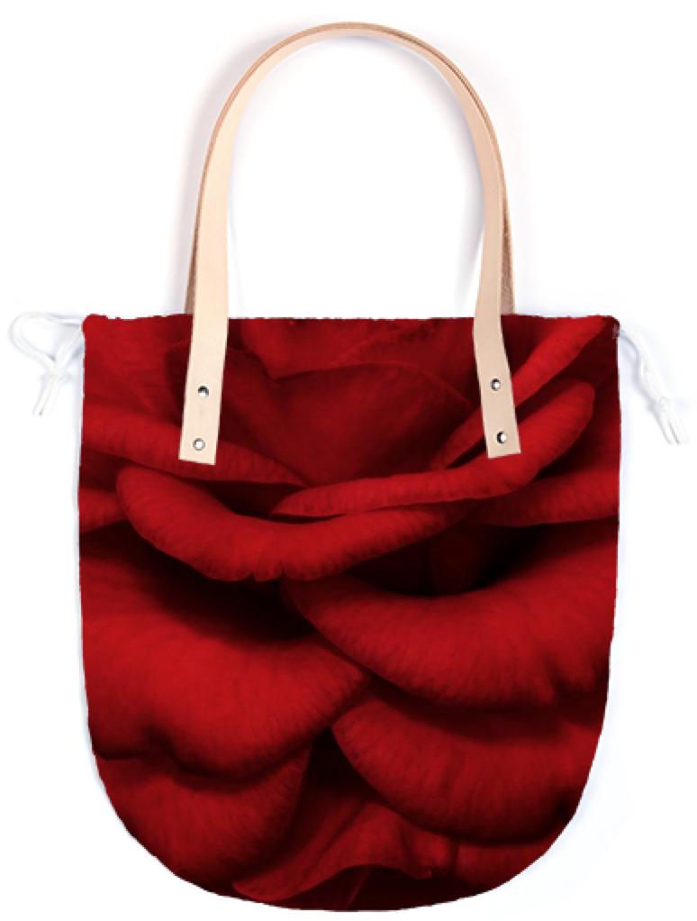 Bold Red Camellia Bag