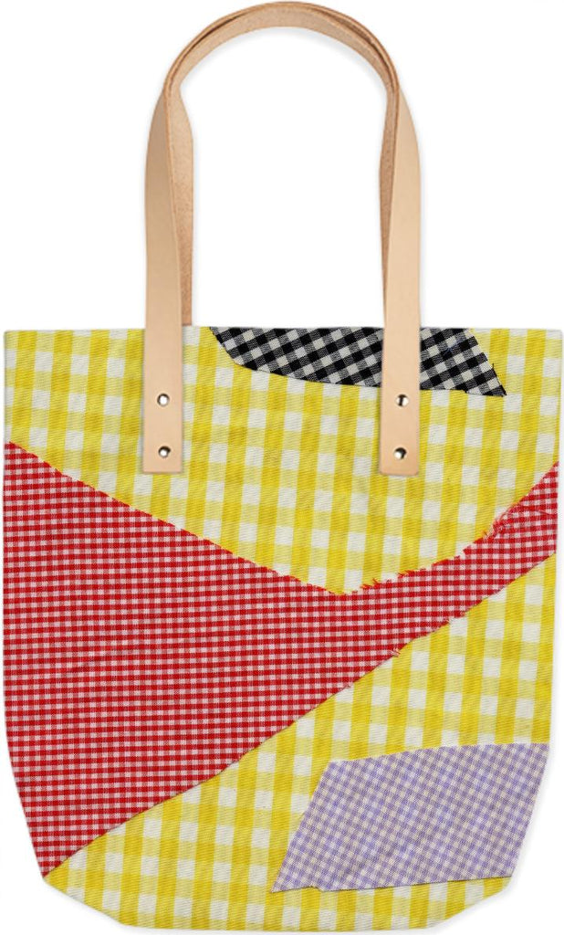 PAOM, Print All Over Me, digital print, design, fashion, style, collaboration, cheryl-donegan, cheryl donegan, Summer Tote, Summer-Tote, SummerTote, broken, gingham, multi, spring summer, unisex, Poly, Bags