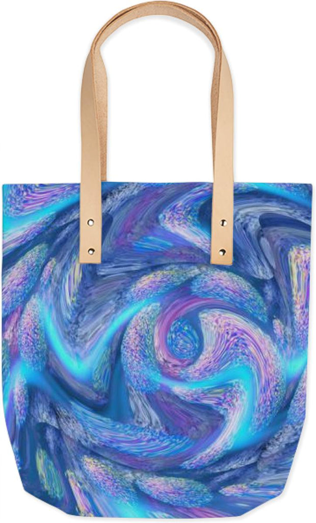 Electric Blue Zig Zags Abstract Fuzzy Sweater