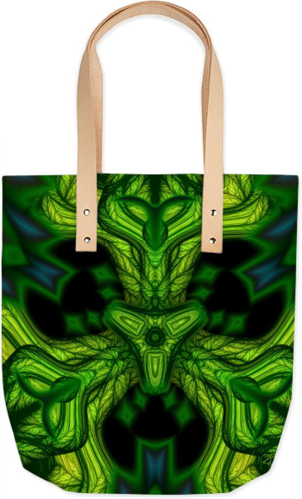 Green Man Goblin Abstract Emerald and Gold Mask