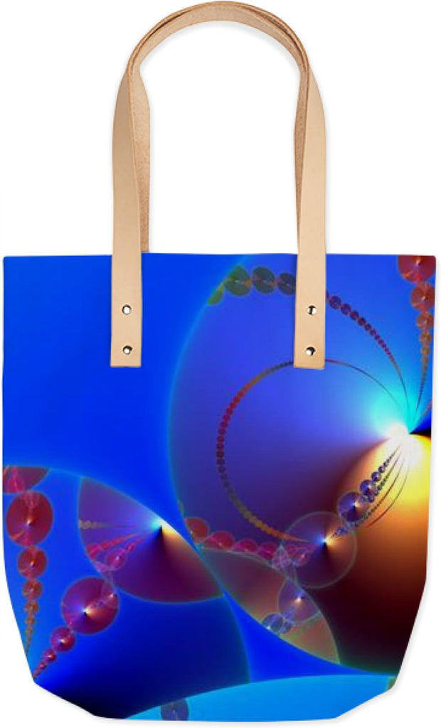 Inside Out II Abstract Azure Blue Golden Worlds