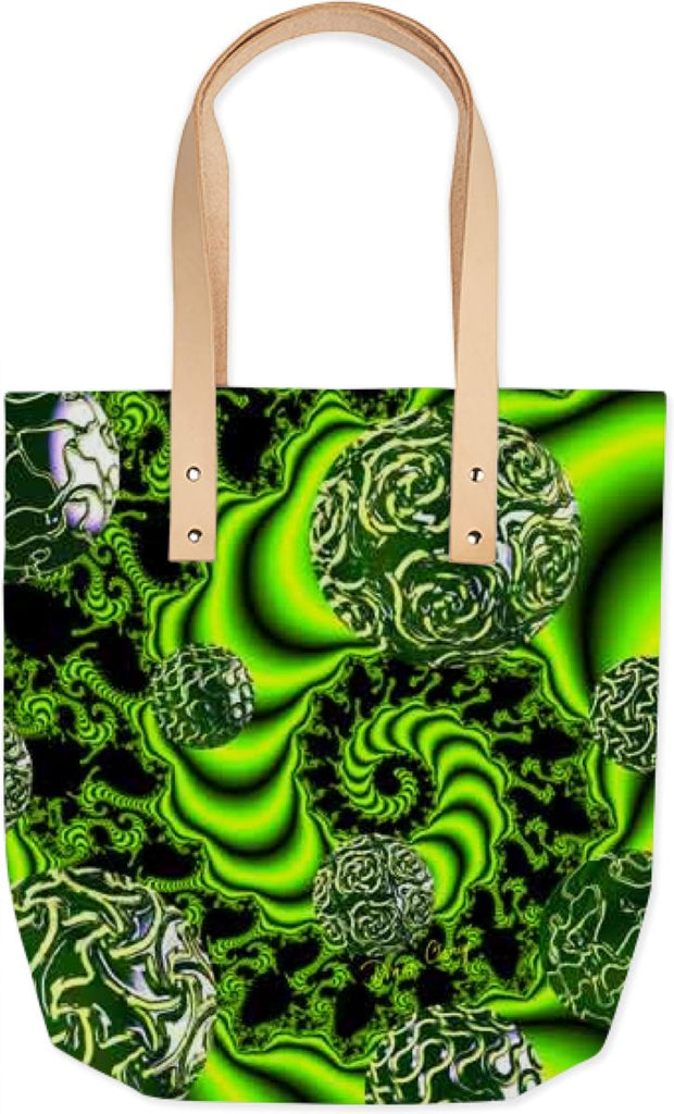 Irish Whirl Abstract Fractal Emerald Dance