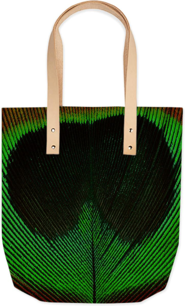 PEACOCK FEADER SUMMER TOTE