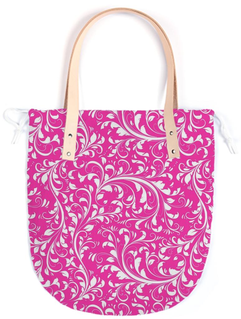 Pink Floral Swirl Bag