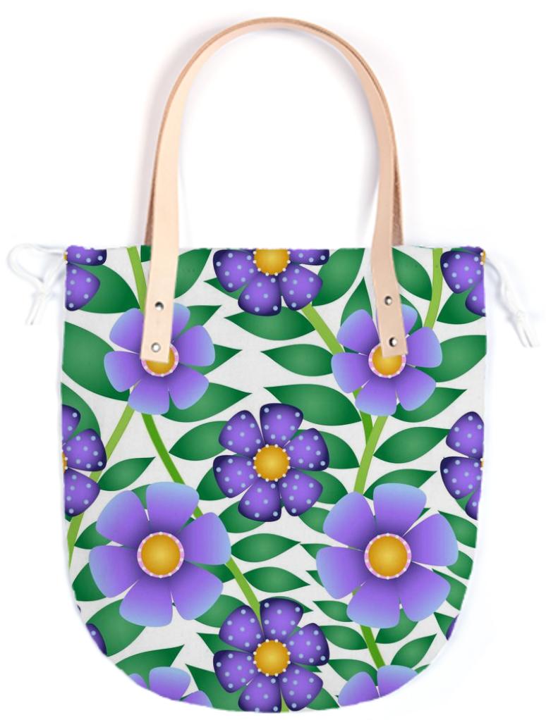 Purple Flowers Summer Bag