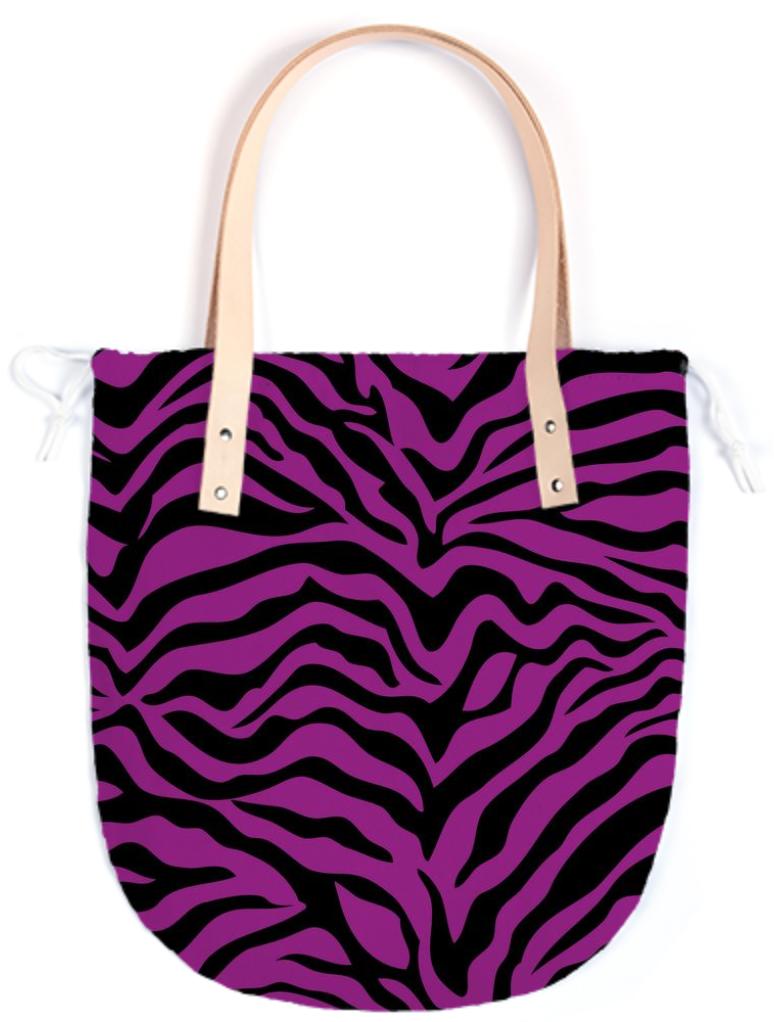 Purple Zebra Print Totes