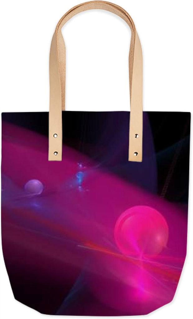 Rose Pink Abstract Fractal Planet Light Stream