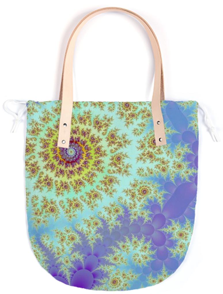 Spirals of Light Abstract Violet Blue