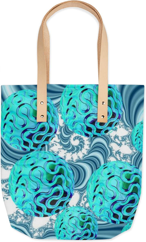 Teal Sea Forest Abstract Fractal Underwater Ocean