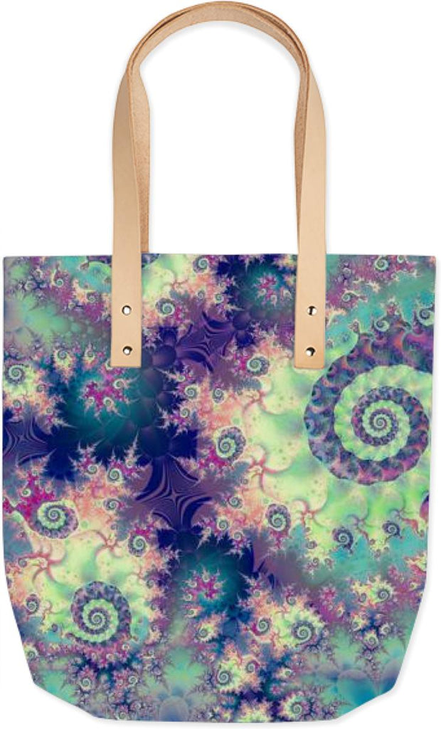 Violet Teal Sea Shells Abstract Underwater Forest