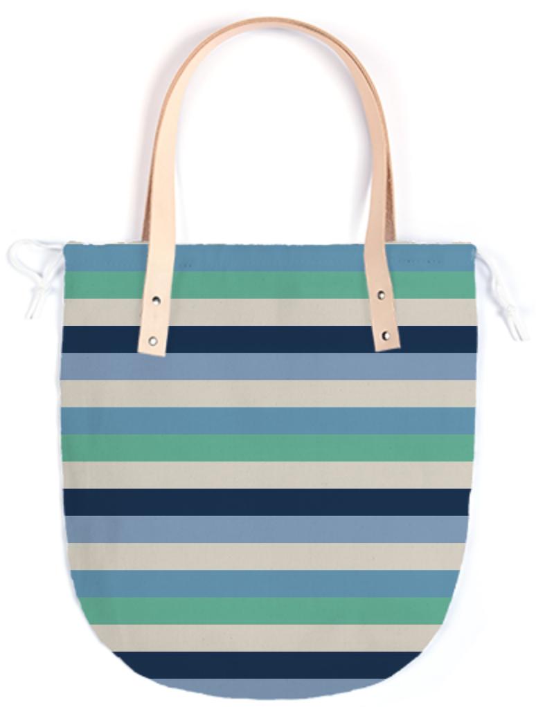 Blue and Green Stripes Bag