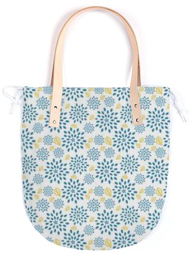 Simple Blue and Yellow Floral Bag