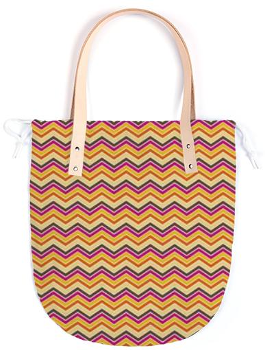 Summery Vintage Chevron Pattern Tote