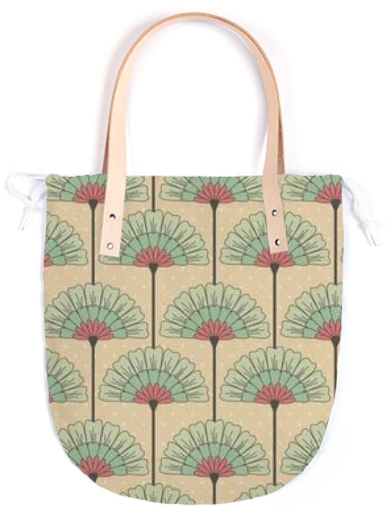 Vintage Art Deco Inspired Floral Tote