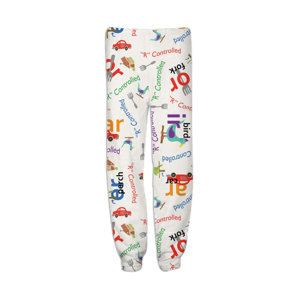 Alphabet R Controlled vowel inspired sweatpants GIANT print