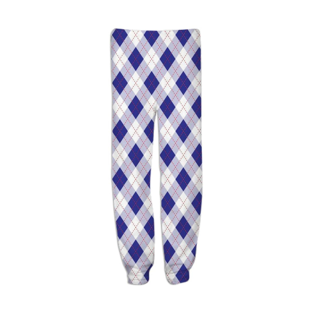 Blue Argyle Sweatpants