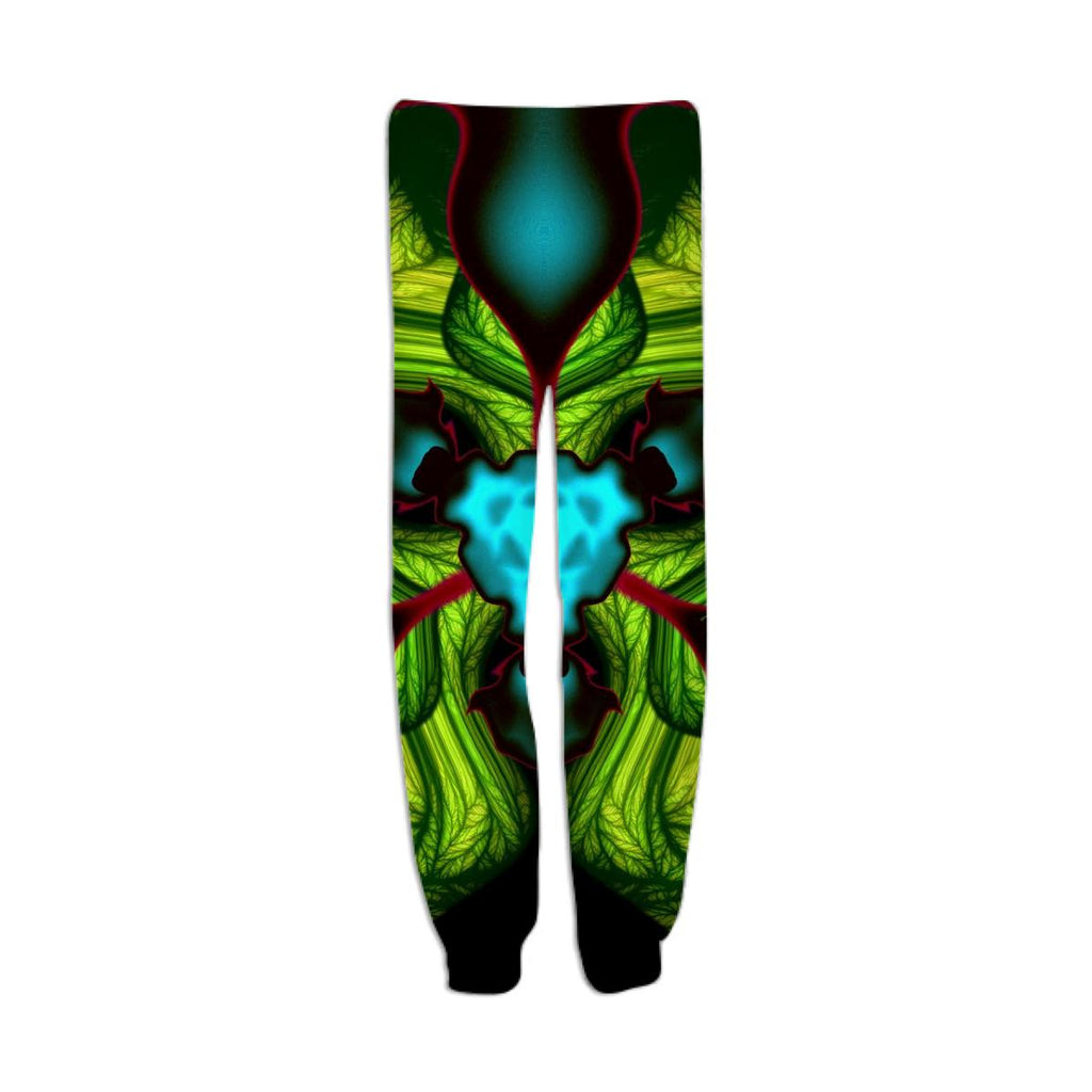 Demon Shadows Abstract Fractal Emerald and Yellow Mask