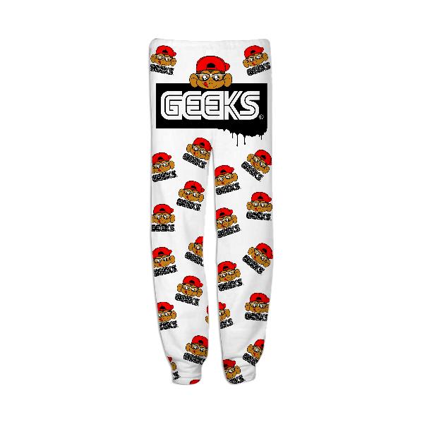 Geeks All Over Pants White