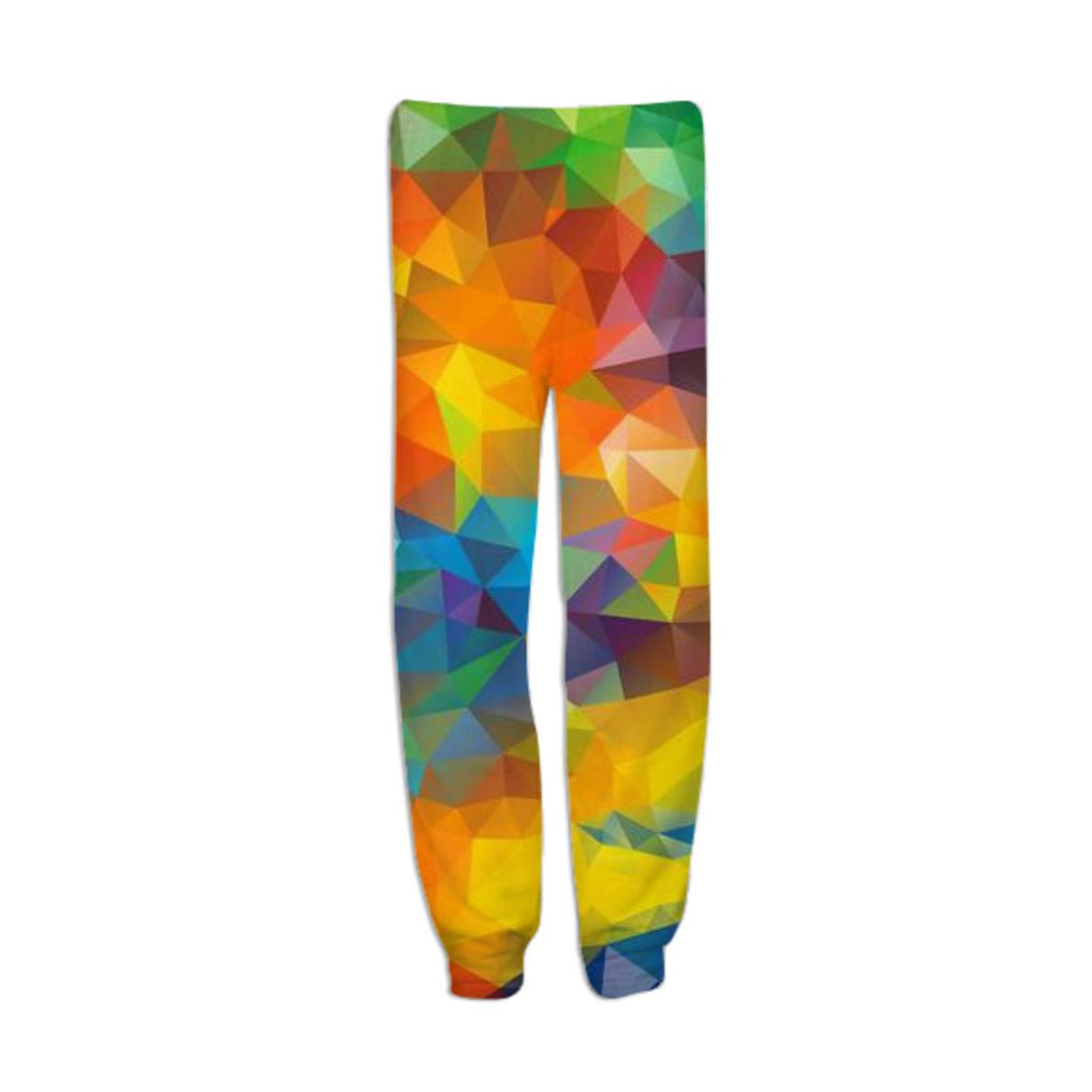 POLYGON TRIANGLES PATTERN MULTI COLOR COLORFUL RAINBOW ABSTRACT POLYART GEOMETRIC