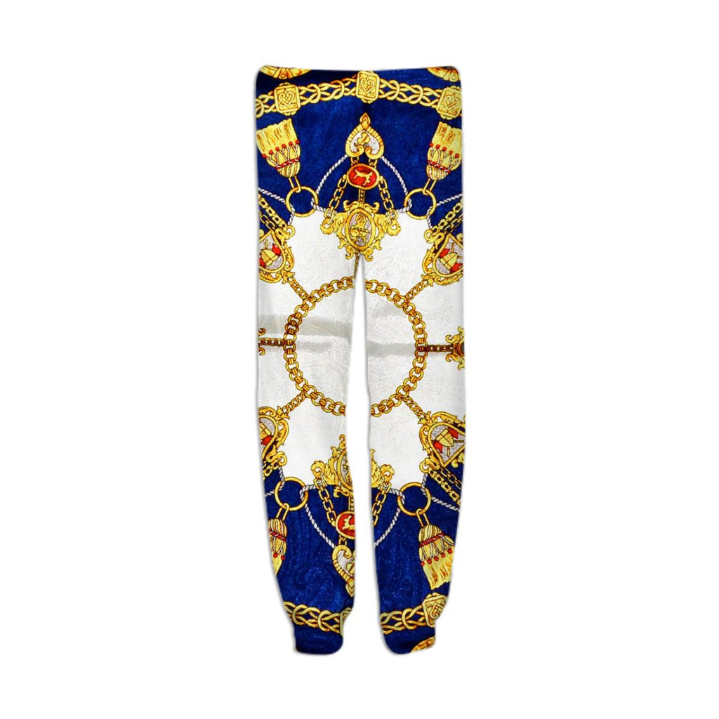 VERSACE BLUE WITH GOLD SWEATPANTS