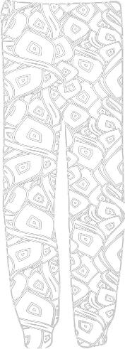 Abstract black and white leaves pattern