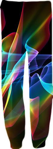 Aurora Ribbons Abstract Fractal Rainbow Veils