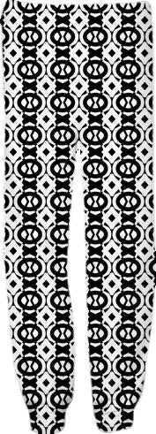 Black and white noughts and crosses pattern