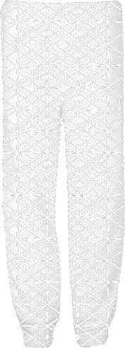 Black on white oriental inspired geometric pattern print