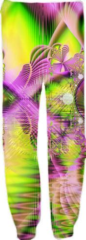 Raspberry Lime Mystical Magical Lake Abstract Fractal