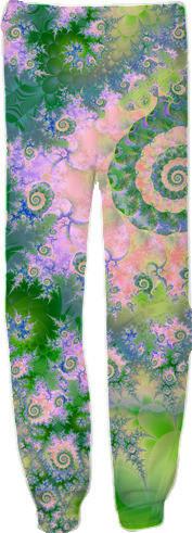 Rose Apple Green Dreams Abstract Fractal Water Garden