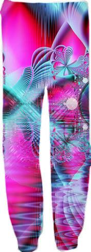 Ruby Red Crystal Palace Abstract Fractal Pink Jewels