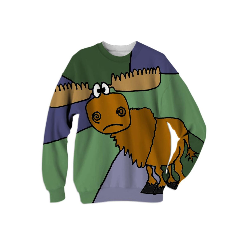 Funny Moose Abstract Sweatshirt
