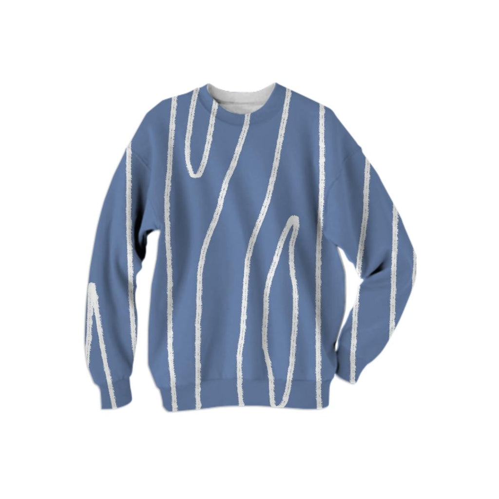 Large print Woodgrain Impression Sweater Blue