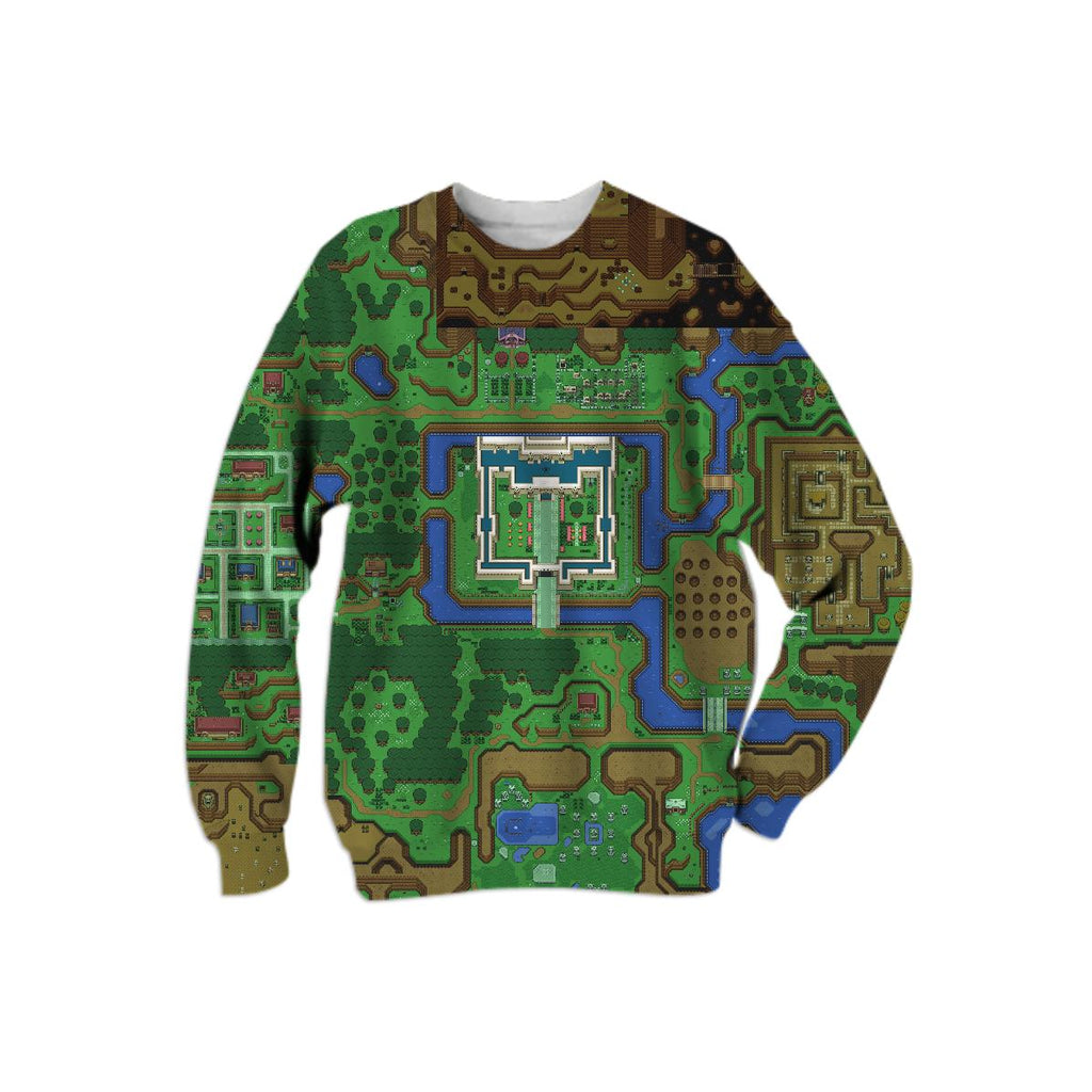 Legend of Zelda A Link to the Past Overworld Map Swearshirt