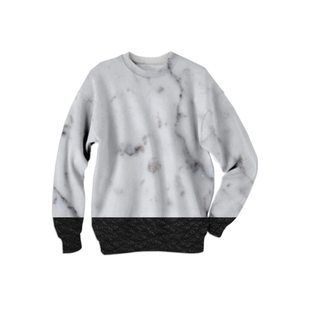 Marble and Leather Sweatshirt