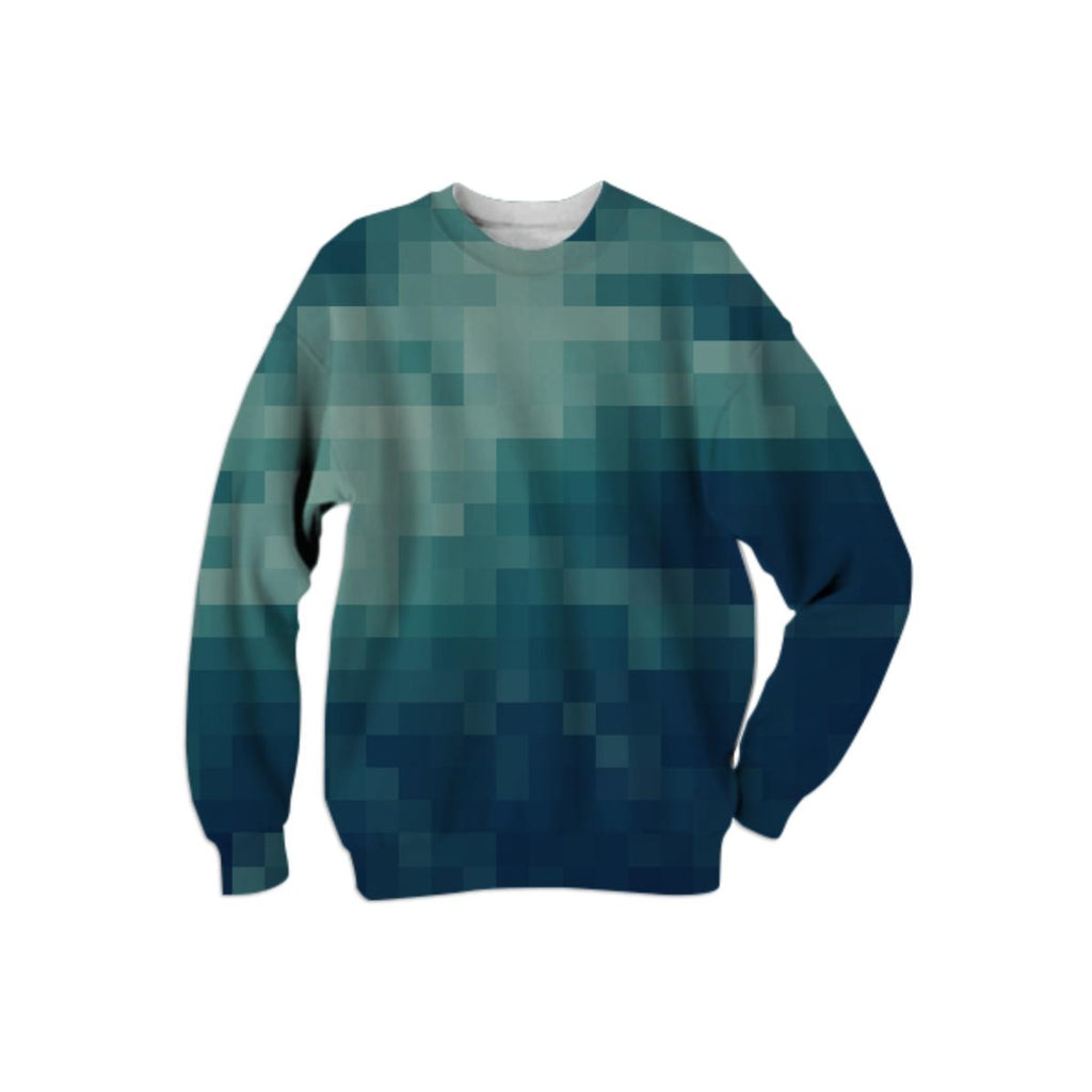 Pixilated seascape sweatshirt