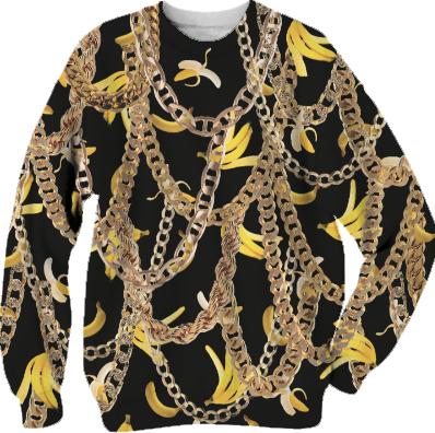 Banana Chainz Gold Black Sweatshirt