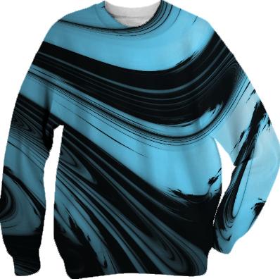 Black and Blue Tie Dye Sweater