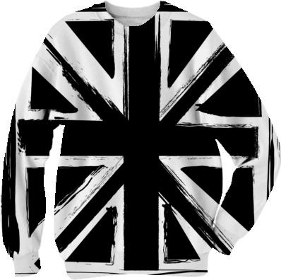 cool painted Union jack Black and white