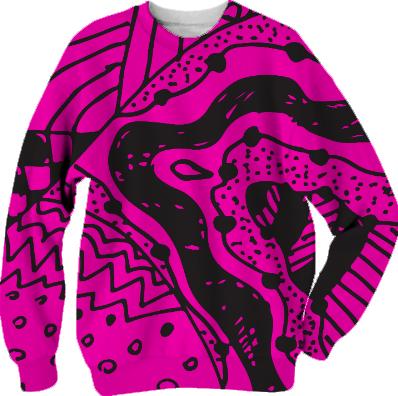 Doodle Pattern Sweater