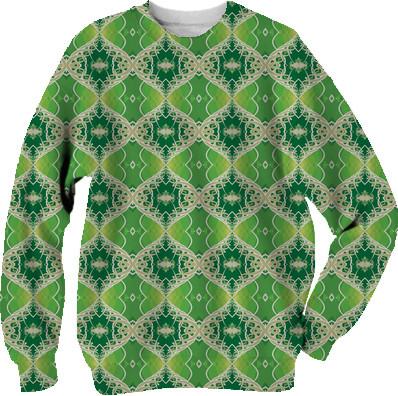 Green Vine Fractal Design Sweatshirt