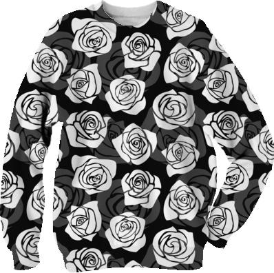 Lovely Vintage black and white roses