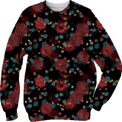 Sprouted Spirals Red and Blue Sweatshirt