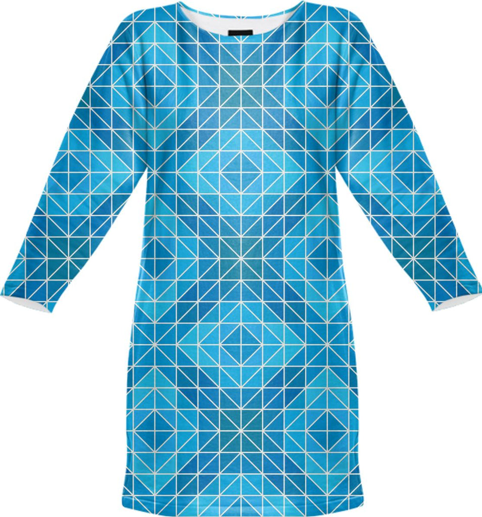 Blue mosaic tiles