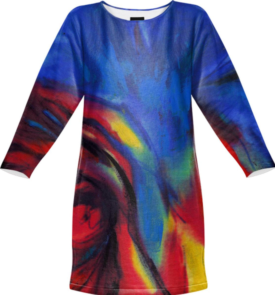 COLORS OF LIFE SWEATSHIRT DRESS BY WBK