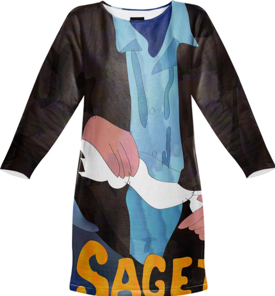 danny title sweater dress