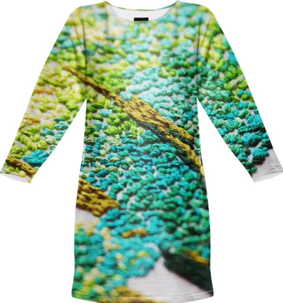 embroidered green