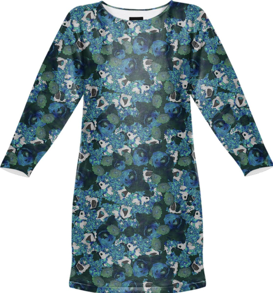 fractals all over sweatshirt dress