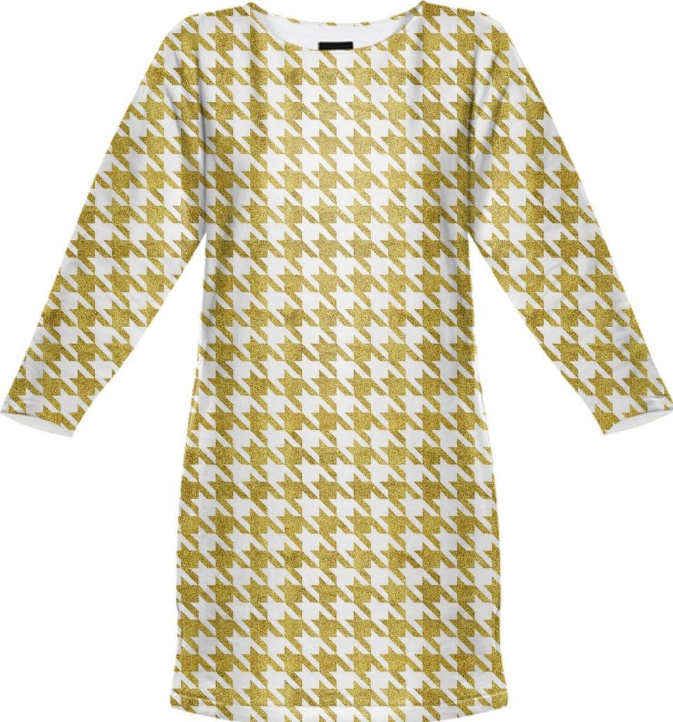 Gold Pied de Poule Seatshirt